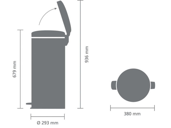 Brabantia NewIcon Prullenbak - 30 liter - Soft Beige – foto 2 – kavel bij XL Auctions