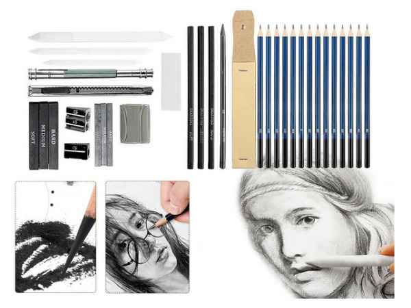 32-in-1 professionele tekenschetsset – foto 2 – kavel bij XL Auctions