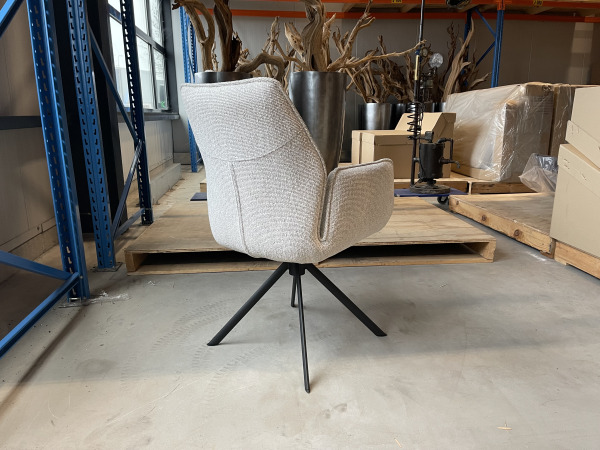 Eetkamerstoel Mellow (set van 8) - draaibaar - boucle beige – foto 3 – kavel bij XL Auctions