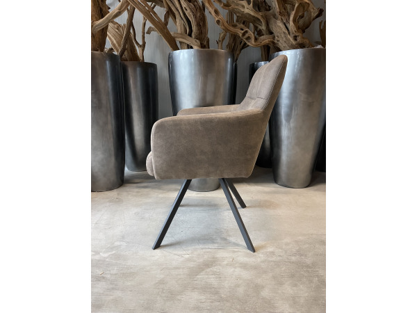 Eetkamerstoel Manur (set van 4) Microvezel stof - taupe – foto 3 – kavel bij XL Auctions