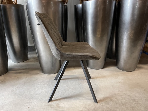 Eetkamerstoel Diamond (set van 4) microleder - antraciet – foto 4 – kavel bij XL Auctions