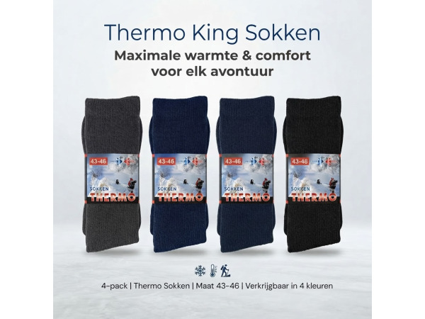 12 paar THERMO KING thermo sokken Thermo king maat 43-46