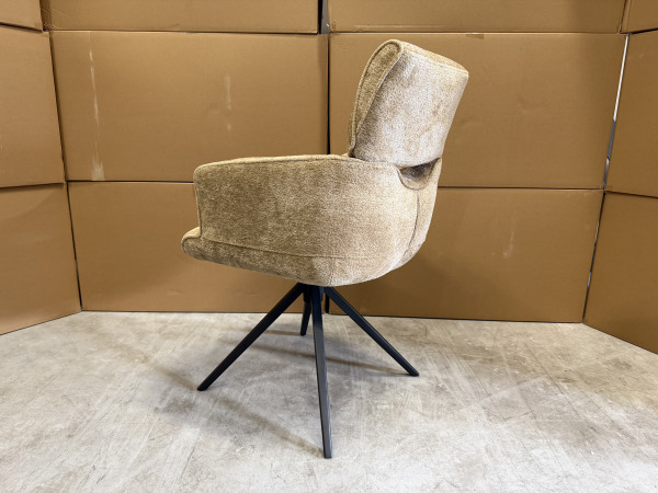 Eetkamerstoel botanic (set van 6) - Stof - Bruin – foto 2 – kavel bij XL Auctions