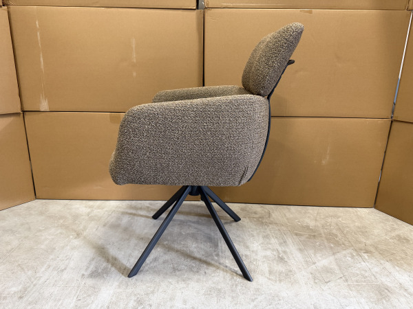 Ovion Armstoel (set van 6) - Stof - Brown – foto 2 – kavel bij XL Auctions
