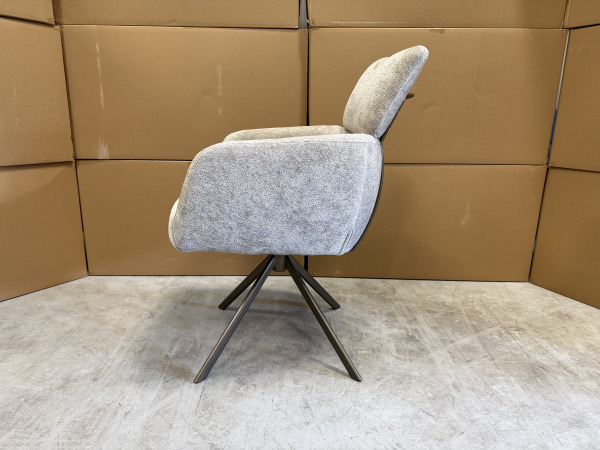 Ovion Armstoel (set van 6) - Weefstof - Liver – foto 3 – kavel bij XL Auctions