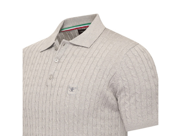 Cappuccino Italia Caorle Cable Knit Polo Grijs - L – foto 2 – kavel bij XL Auctions