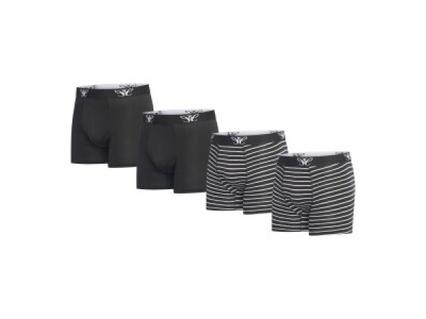 Cappuccino Italia 4-Pack Boxers Zwart Gestreept - S – foto 2 – kavel bij XL Auctions