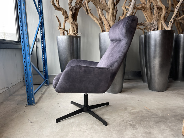Draaifauteuil Wenen - Velours - Grijs - antraciet – foto 3 – kavel bij XL Auctions