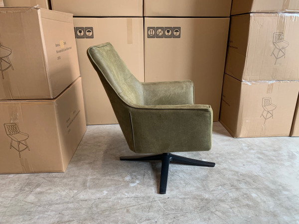 Fauteuil Bronz - Draaibaar - Microleder - Groen - Mosgroen – foto 3 – kavel bij XL Auctions