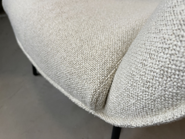 Fauteuil Sassy (set van 2) - Boucle - Stof - Ivory - creme – foto 4 – kavel bij XL Auctions