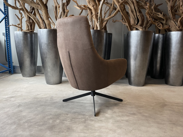 Fauteuil Cone (set van 2) -Draaibaar – Microleder brown – foto 3 – kavel bij XL Auctions