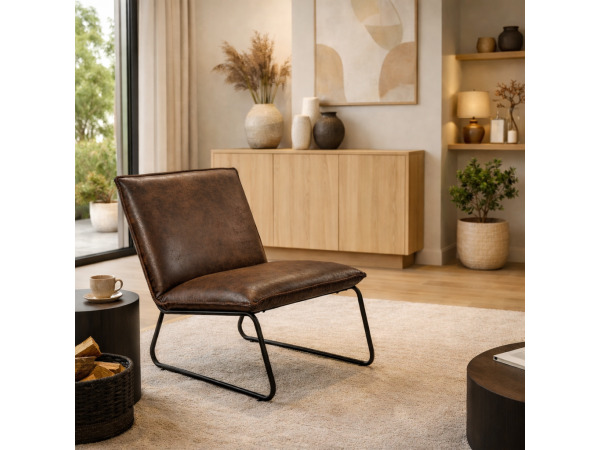 Fauteuil Cas (2 stuks) Lounge - Stof - Bruin - Donkerbruin – foto 4 – kavel bij XL Auctions