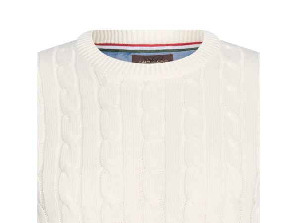 Cappuccino Italia Adria Kabel Trui Wit - XXL – foto 2 – kavel bij XL Auctions