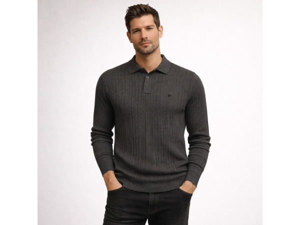 Cappuccino Italia Massa Knit Polo Antraciet - XXL – kavel bij XL Auctions
