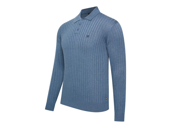 Cappuccino Italia Massa Knit Polo Blauw - XL – kavel bij XL Auctions
