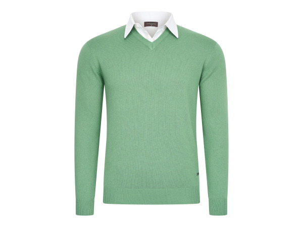 Cappuccino Italia Mock Pullover Groen - M – kavel bij XL Auctions