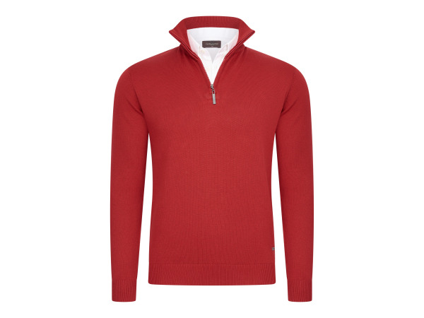 Cappuccino Italia Mock Zip Pullover Rood - L – kavel bij XL Auctions