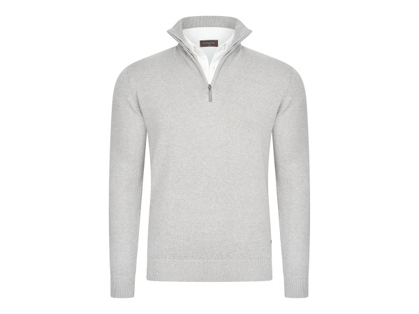 Cappuccino Italia Mock Zip Pullover Grijs - XXL – kavel bij XL Auctions