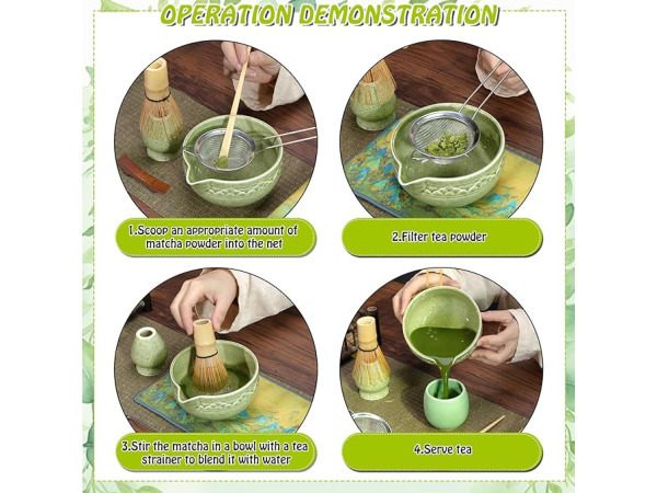 VZXZXE Matcha 6-delige set theeset – foto 3 – kavel bij XL Auctions