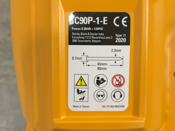 Bostitch spijkerpistool 8,3 bar IC90P-1-E – foto 7 – kavel bij XL Auctions