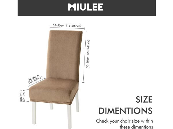 Set van 6 eetkamer stoelhoezen Kaki – foto 2 – kavel bij XL Auctions