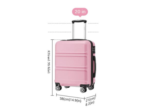 Kono Fashion Middelgrote Hardschaal Reiskoffer – 55 cm – 61 – foto 2 – kavel bij XL Auctions