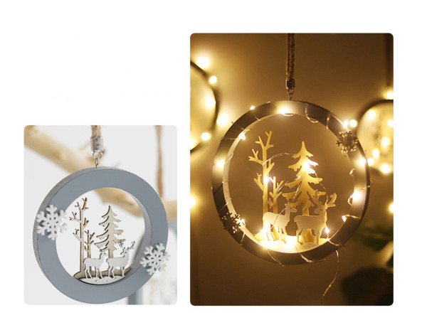 Houten kerstbal - kerstdecoratie met verlichting – foto 2 – kavel bij XL Auctions