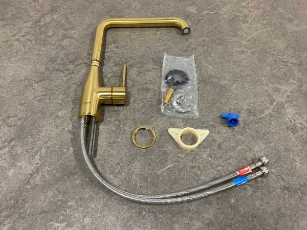 Grohe keukenkraan L-uitloop Essence cool sunrise geborsteld – foto 7 – kavel bij XL Auctions