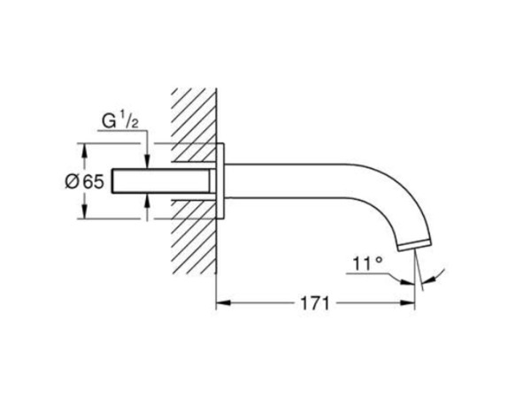 Grohe baduitloop 171mm Atrio hard graphite geborsteld – foto 5 – kavel bij XL Auctions