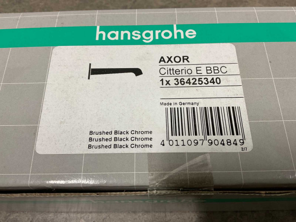 Axor baduitloop 180mm Citterio E zwart chroom geborsteld – foto 4 – kavel bij XL Auctions