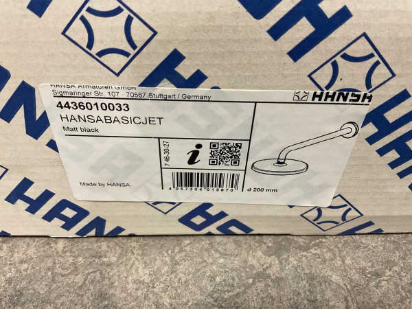 Hansa regendouche ø200mm BasicJet mat zwart – foto 3 – kavel bij XL Auctions