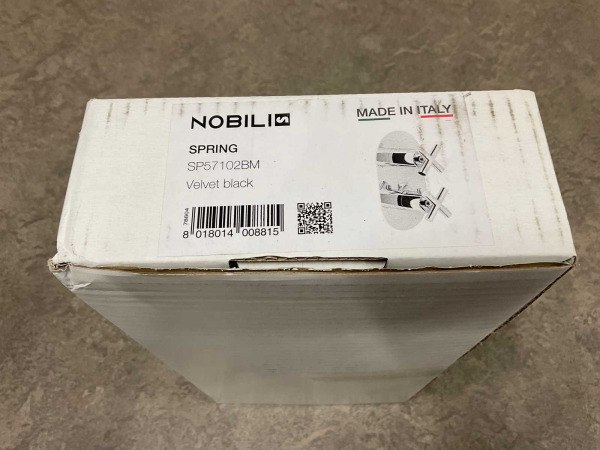 Nobili afdekset douchethermostaat kruisgreep Spring zwart – foto 5 – kavel bij XL Auctions