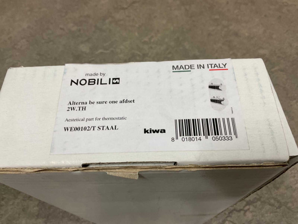Nobili afdekset inbouwthermostaat 2weg Universal staal – foto 3 – kavel bij XL Auctions