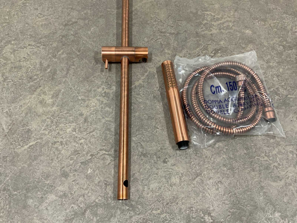 Nobili glijstangset 61cm m/handdouche Universal tuscany red – foto 2 – kavel bij XL Auctions