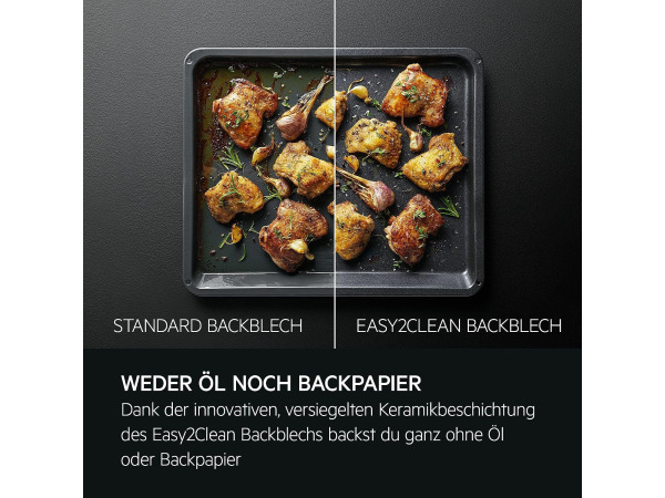 AEG Easy2Clean Bakplaat met antiaanbaklaag - 46,6x38,5x2,2cm – foto 5 – kavel bij XL Auctions