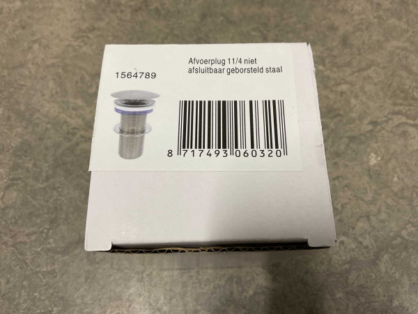 2x Beaux wastafelplug niet afsluitbaar Lilas geborsteld – foto 4 – kavel bij XL Auctions