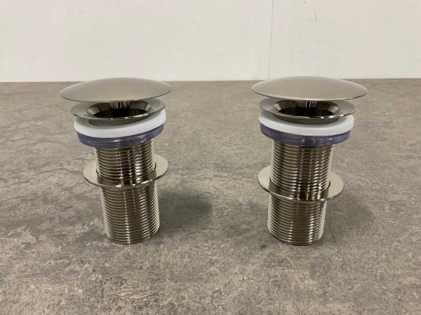 2x Beaux wastafelplug niet afsluitbaar Lilas geborsteld – foto 5 – kavel bij XL Auctions