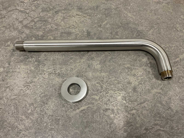 Alterna douchearm wand 30cm Architect geborsteld rvs – foto 2 – kavel bij XL Auctions