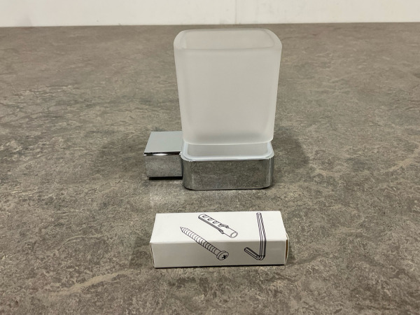 4x Novio glashouder met glas Imola chroom – foto 4 – kavel bij XL Auctions