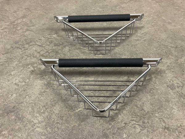 2x Beaux hoekkorf met wandgreep Ulis zwart chroom – foto 3 – kavel bij XL Auctions