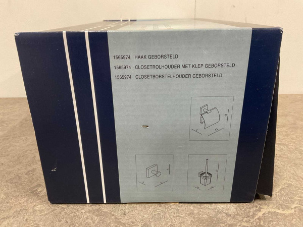 Beaux toilet set 3-delig Torcy geborsteld chroom – foto 5 – kavel bij XL Auctions
