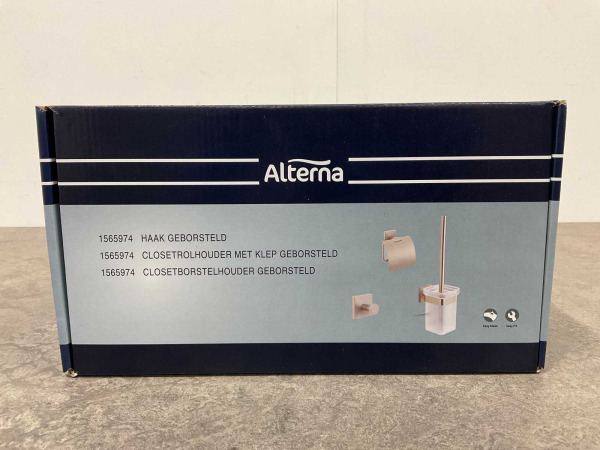 Beaux toilet set 3-delig Torcy geborsteld chroom – foto 6 – kavel bij XL Auctions