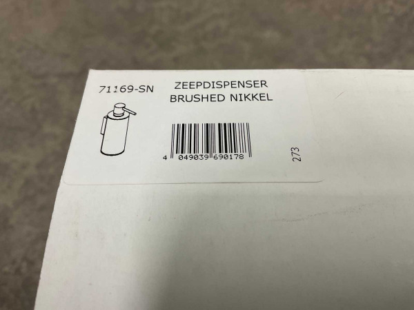 3x Novio zeepdispenser Umea geborsteld nikkel – foto 5 – kavel bij XL Auctions
