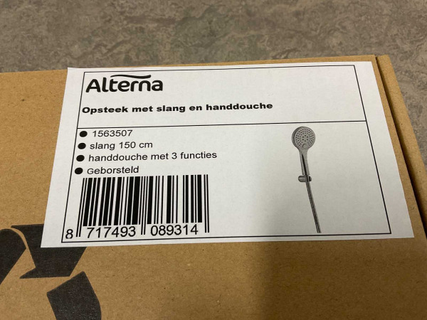 Alterna badset met handdouche en houder mat geborsteld – foto 5 – kavel bij XL Auctions