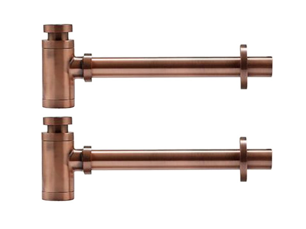 2x Alterna design fontein bekersifon 1 1/4" Flowline koper