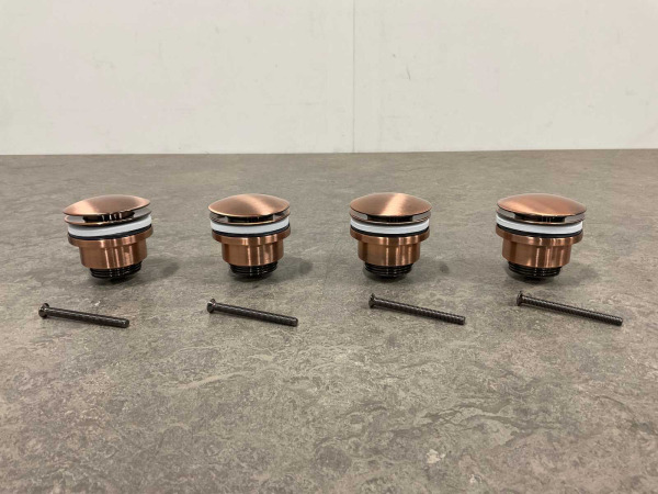 4x Beaux pop-up wastafelplug 1 1/4" Lilas koper – foto 5 – kavel bij XL Auctions