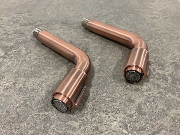 2x Alterna fonteinkraan wand 14,5cm Piccolo koper – foto 2 – kavel bij XL Auctions