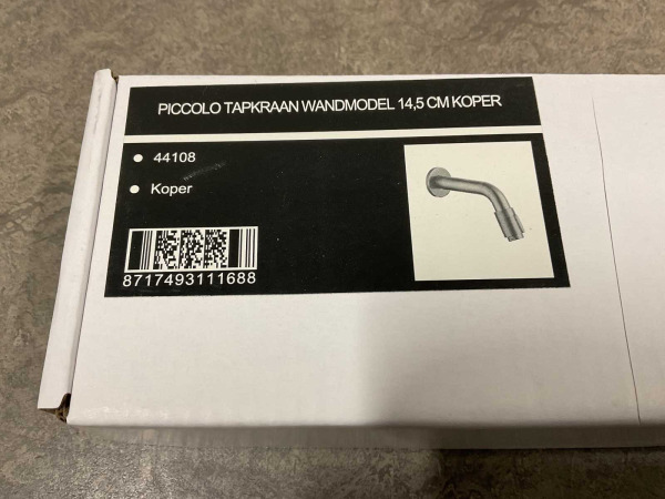 2x Alterna fonteinkraan wand 14,5cm Piccolo koper – foto 4 – kavel bij XL Auctions