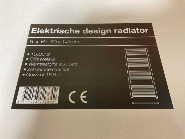Beaux elektrische radiator 60x140cm Rennes mat grijs – foto 5 – kavel bij XL Auctions