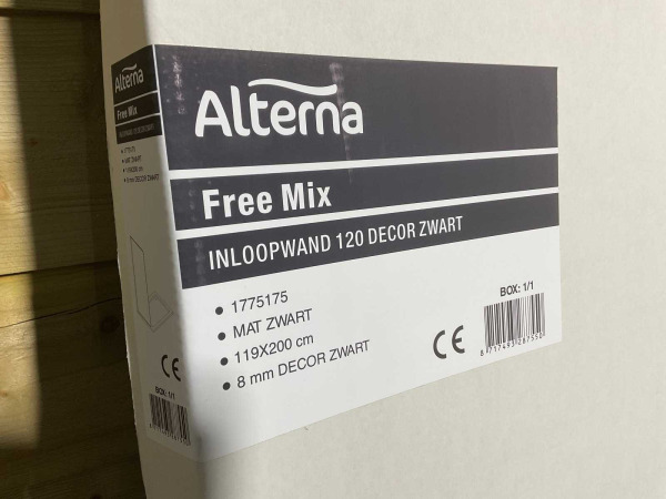 Alterna walk-in 120x200cm Free Mix mat zwart – foto 3 – kavel bij XL Auctions